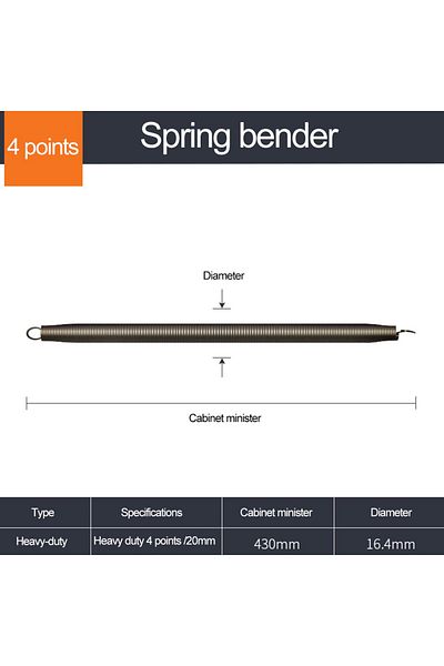 Choice 20MM 1 قطعة 420MM طول 4 نقطة ثني الأنابيب البلاستيكية سلك الأنابيب ثني الأدوات اليدوية منحنى تان الربيع المنزل