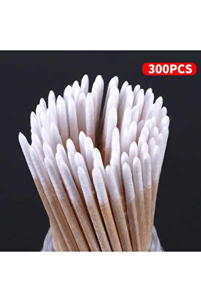 Choice1 300 قطعة 100/300 قطعة أعواد قطنية مدببة مطرزة أداة تجميل نسائية لتنظيف الأنف والأذن وأحمر الشفاه