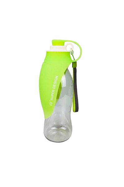 Choice B 580ml Sport Portable Pet Dog Water Bottle Silicone Travel Dog Bowl For Puppy Cat Drinking Outdoor.