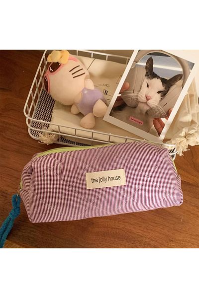 Choice purple Pencil Case Pen Case Office College School Storage Bag Pouch Holder Box Organizer