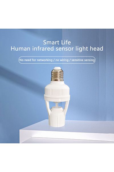 Choice Motion Sensor Led Lamp Base E27 Socket Converter AC100-240V Light Bulb Holder Adapter Switch Adju...