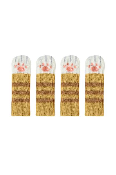 Choice 04-4PCS 4PCS/lot Chair Foot Cover Protective Cat Claw Knitted Socks Mute Wear-resistant Non-slip Tab