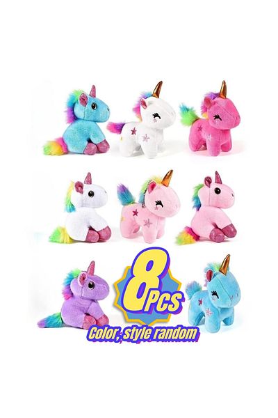 Choice 11cm-30cm 8 Pcs Mini Plush Unicorn Stuffed Animals Unicorn Party Favor Bulk Toys Assortment 4.1 Inch