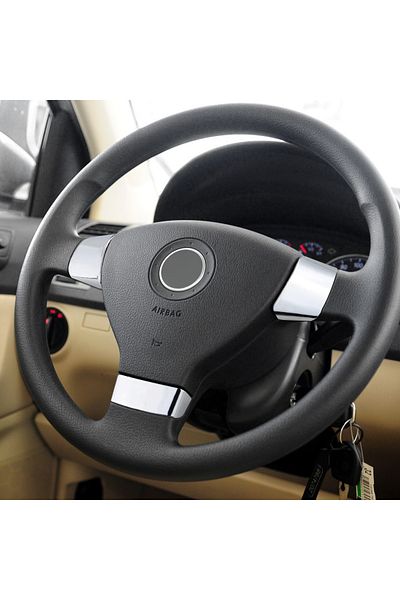Choice Silver ABS Carbon Fiber Automobile Steering Wheel Decorative Patch for VW Golf 5 MK5 Passat B6 Jetta