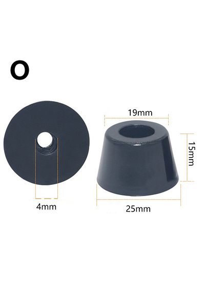 Choice O 10pcs Black Rubber Machine Feet Shock Pad Non-Slip Furniture Chair Floor Cabinet Table Leg Foot P.