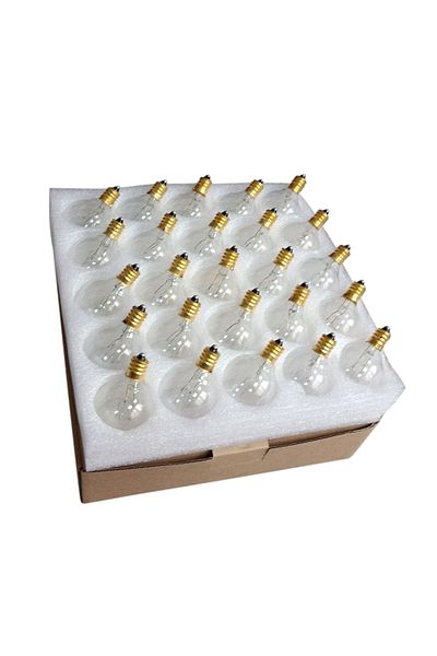 Choice 25 pcs 25 Pack AC230V G40 Globe Tungsten Incandescent Bulb Lamp E12 Base Socket Holder IP44 Waterpro