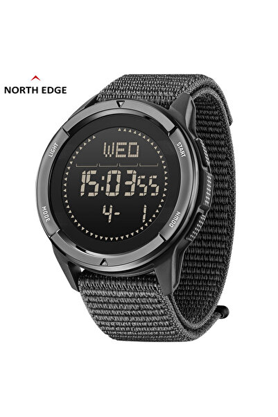 Choice ساعة NORTH EDGE ALPS الرقمية للرجال من ألياف الكربون بسوار أسود وخفيفة...