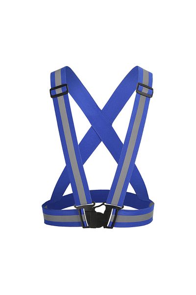 Choice Blue High Elasticity Reflective Safety Vests Lightweight Adjustable Elastic Vest Jacket Strips For T