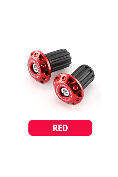 Choice1 قطعتان أحمرتان من نهايات مقود الدراجة النارية، مقابض سدادة، أغطية سدا...