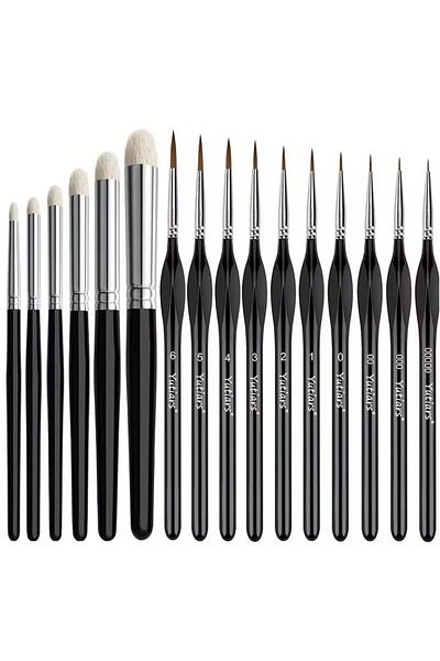 Choice 16pcs Professional Miniature Paint Brush Set For Warhammer 40K, Dnd, Citadel & Scale Models - Ideal