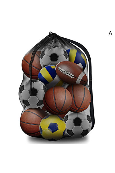 Choice حقيبة كرة قدم شبكية كبيرة الحجم لتخزين كرة السلة مع جيب بسحاب وحقيبة ك...