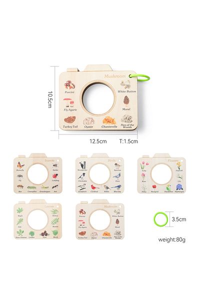 Choice Wooden Book Montessori Wood Book Toys Educational Toys Outdoor Animals Plants Cognitive Puzzle Toys