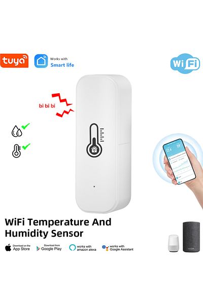 Choice Th08 Tuya Wifi Temperature And Humidity Sensor Indoor Humidity Sensor Battery Powered App Monitoring