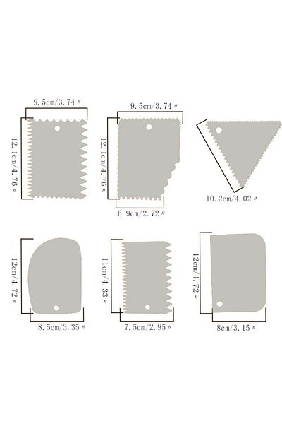 Choice White Pottery Plastic Scraper Tools Cake Pastry Clay Sculpture Tooth Shape Pottery Clay Sculpture Ca