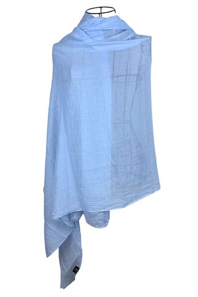 DACSHOP Women's plain scarf 25VM, blue sea 180 x 95 cm
