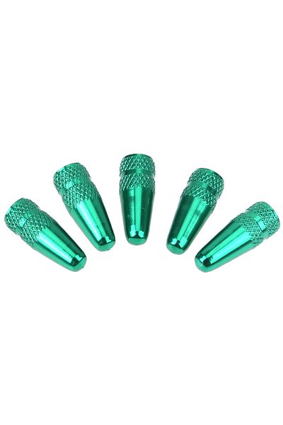 JOCESTYLE Green 5Pcs Aluminum Alloy Road MTB Track Racing Bike Tube Tyre Bicycle Tire Wheel French Valve Cap P