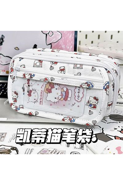 Choice A Sanrio Hello Kitty Pencil Case Pachacco Large Capacity Multi-layer Storage Bag Student Pencil Bag.