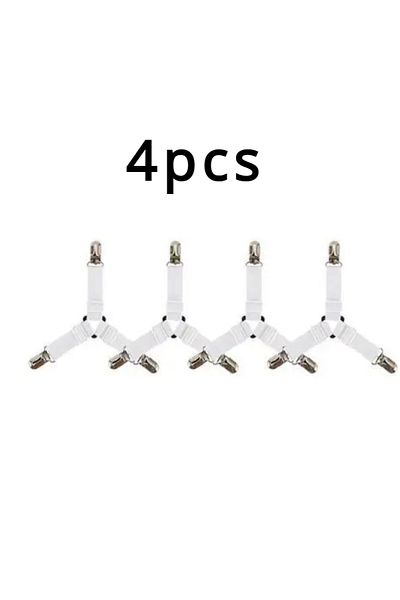 Choice 4pcs White 4Pcs/lot Bed Sheet Fasteners Holder Gadgets for Bed Sheet Organizer Mattress Cover Clip f