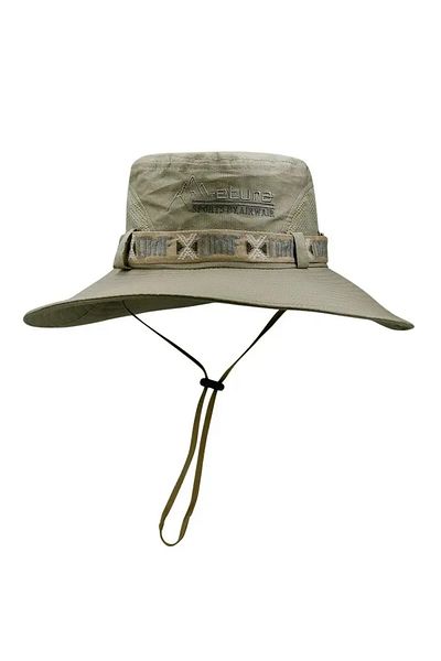 Choice One Size Mesh bean green Summer Men Bucket Hat Outdoor UV Protection Wide Brim Panama Safari Hunting