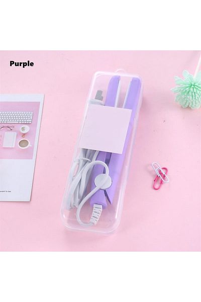 Choice Purple Mini Hair-straightener Curly And Straight Hair Supplies Thermostatic Electric Ceramic Curling