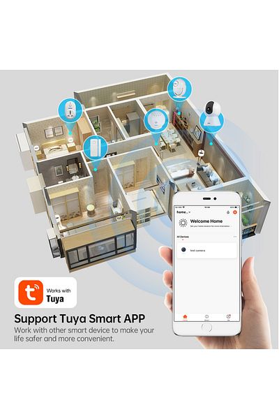 Choice Eu plug 5MP IP Camera KERUI Mini Indoor Wireless 5MP Tuya Smart WiFi IP Camera Home Security CCTV Su