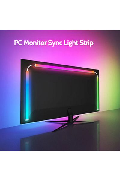 Choice Windows and MAC OS For 24 inch PC Immersion RGB Computer Screen Synchronization Light Strip, USB 5V