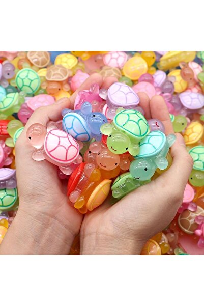 Choice مجموعة من 10 قطع من سلحفاة صغيرة مضيئة ثلاثية الأبعاد لتزيين المنزل في...