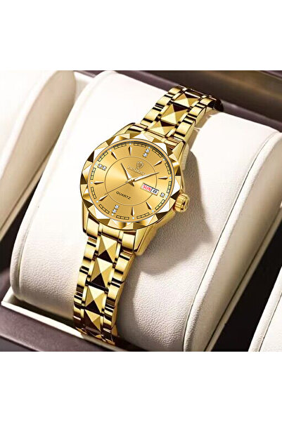 Choice B5552 Ms Gold No BINBONG ساعات نسائية فاخرة أنيقة كوارتز مقاومة للماء مضيئة التاريخ S