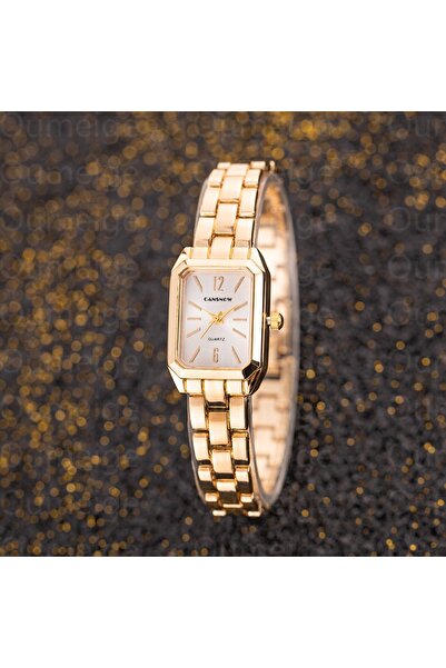 Choice ساعة ذهبية بيضاء فاخرة من أفضل العلامات التجارية للسيدات أنيقة بمينا م...