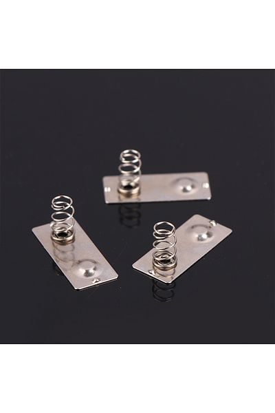 Choice 10pcs 27 * 11.6mm - + Replacement Metal Batteries Spring Contact Plate Silver Unidirectional slot...