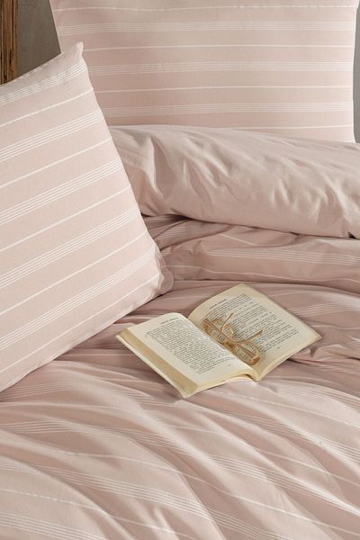 VAROL Set cuvertură de pilota din satin cu dungi (KING SIZE).