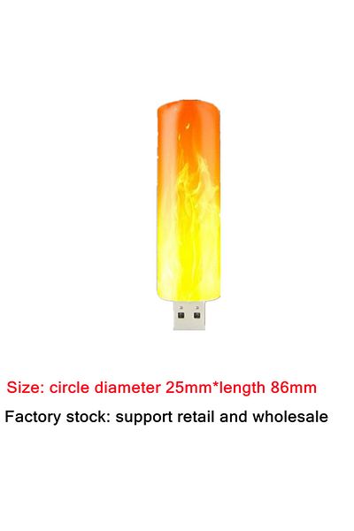 Choice 1 PCS LED Night Light USB Plug Flame Lamp Computer Mobile Power Charging Mini Portable Simulation Re