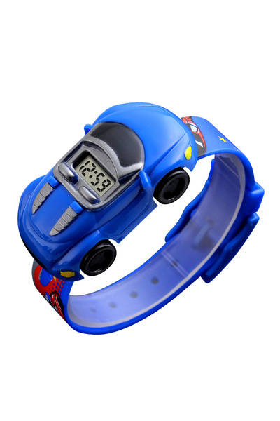 Choice ساعة يد للأطفال من Skmei، لون أزرق داكن، ألوان زاهية، تصميم كرتوني مبت...