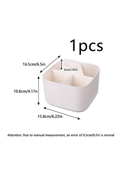 Choice White S 4grids 1pcs 1pcs High-looking Thickeneded Satchel Multi-functional Desktop Storage Box, Make