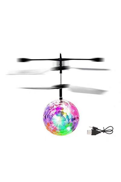 lpcbec white Led Light Suspension Crystal Ball Infrared Induction RC Gesture Control Colorful Glowing Toys