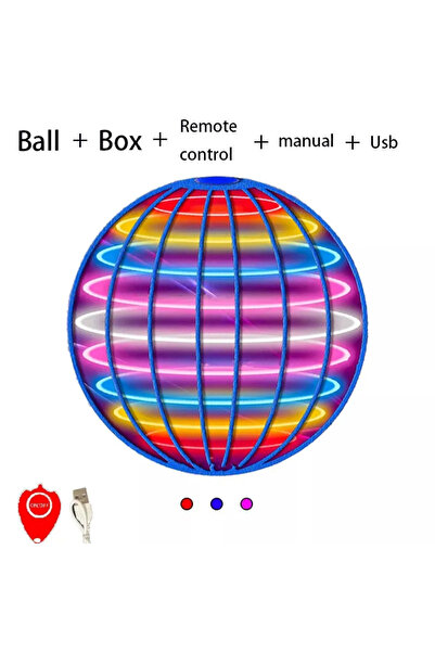 GSF الكرة الطائرة الزرقاء، بوميرانج، فلاي أورب، شريط سحري، ضوء LED، طائرة بدو...