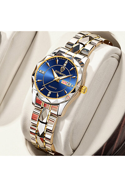 Choice B5552 Ms ذهبي أزرق رقم BINBONG ساعات نسائية فاخرة أنيقة للسيدات ساعة ك...