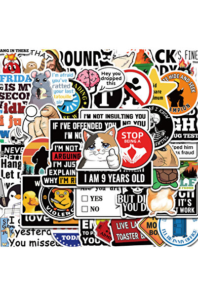 Choice 50 قطعة من ملصقات ميمي المضحكة، ملصقات هاراجوكو، ملصقات جرافيتي أنيقة،...