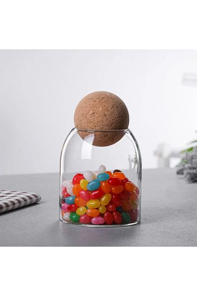 Choice 500ml Sealed Jar Glass Cork Stopper Coffee Beans Dried Fruit Storage Box Kitchen Food Multigrain Sto