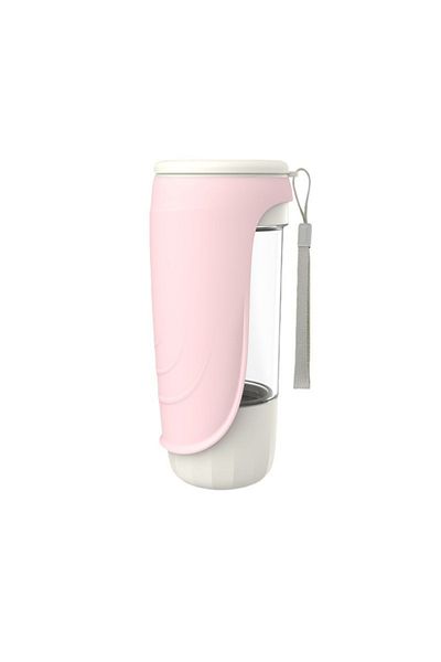 Choice Pink 2 in 1 Dog Water Bottle Outdoor Portable Dog Water Bottle for Small Large Dogs Foldable Pet Dri