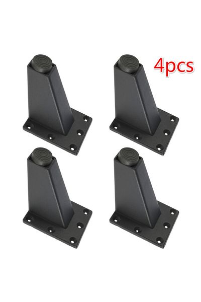 Choice black 4 Pcs Adjustable Metal Furniture Leg Sofa Bed TV Cabinet Legs Black Furniture Feet Thick Alumi
