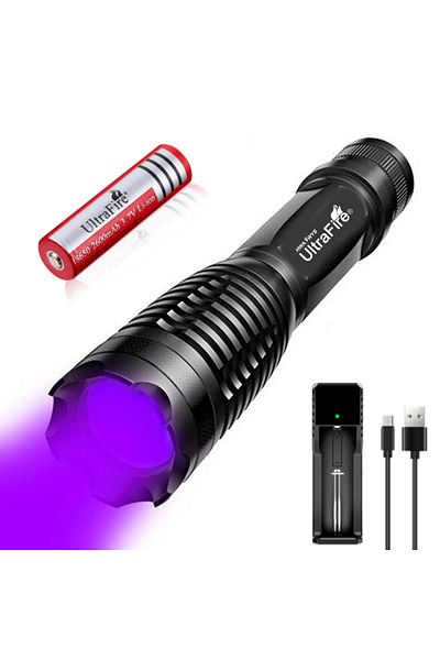 Choice 18650 1800mAh E5UV SET UltraFire E5UV UV Flashlight Ultraviolet Torch Zoomable Violet Lights 395-405