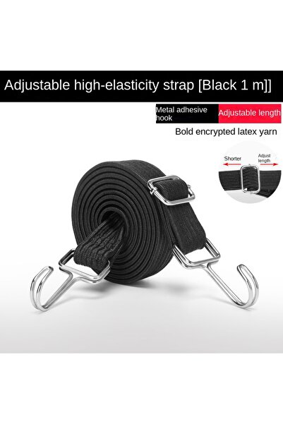 Choice1 Black Motorcycle Elastics Luggage Rope Cord Hooks Bikes Rope Tie Auto...