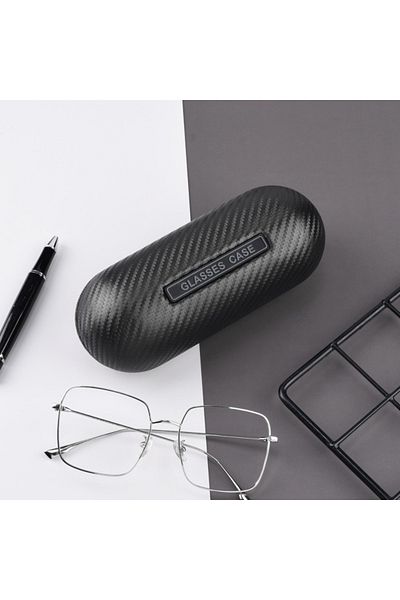 Choice black 2024 New Carbon Fiber Material Sunglass Case Black Leather Men Eyewear Case Ladies Glass Holde