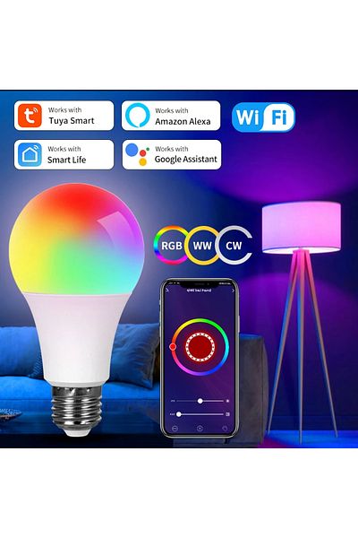 Choice Yes AC 220V 20W Tuya Smart WiFi LED Light Bulbs 220V 110V 10W 15W 20W E27 Alexa LED Lamp RGB Smart L
