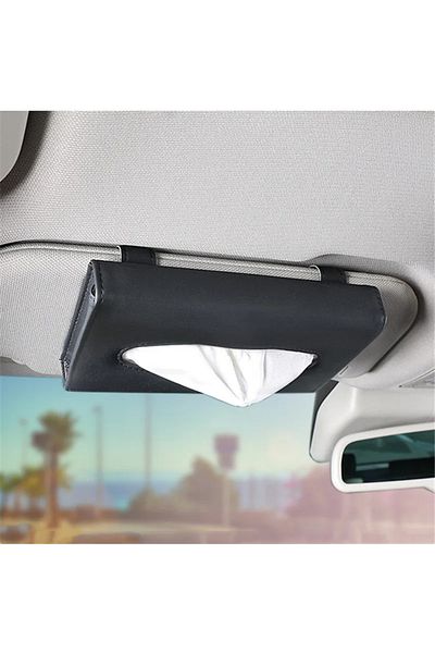 Choice black 1Pcs Car Tissue Box Towel Sets Car Sun Visor Tissue Box Holder Auto Interior Storage Decoratio