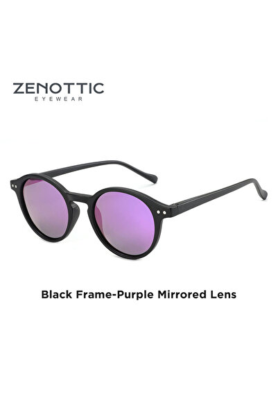 Choice ZENOTTIC 015 نظارات شمسية مستقطبة دائرية عتيقة عاكسة باللون الأرجواني ...