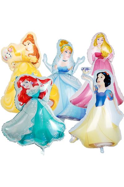 Choice Other 5PCS 5pcs Disney Princess Snow White Cinderella Mermaid Aluminum Film Balloon Girl Birthday Pa