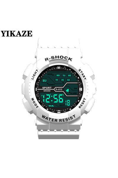 Choice ساعة رياضية خارجية للرجال من بي وايت متعددة الوظائف بشاشة كبيرة LED إل...