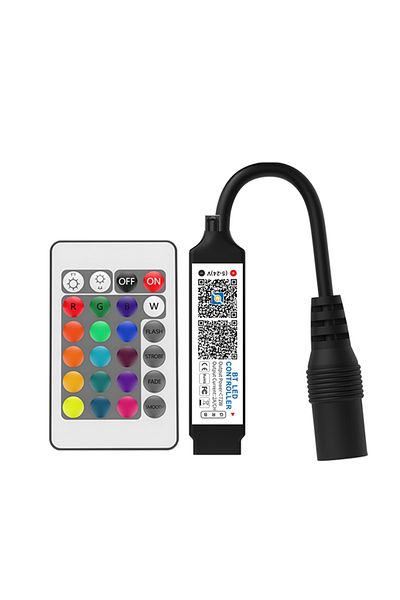 Choice 24 keys DC5-24V Bluetooth RGB LED Strip Controller with 24Keys IR Remote Dimmer Music Phone APP Cont